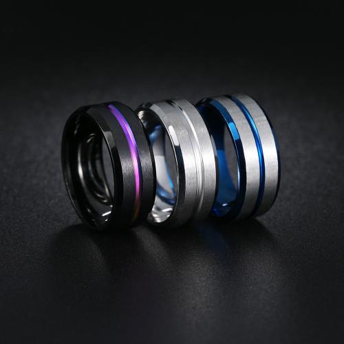 Edelstahl Fingerring, 304 Edelstahl, Modeschmuck & verschiedene Größen vorhanden & für den Menschen, keine, Width 8mm,Thickness 2.2mm, verkauft von PC