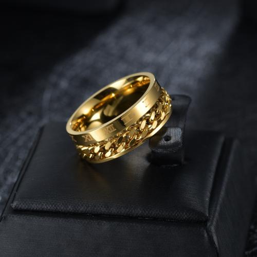 Edelstahl Fingerring, 304 Edelstahl, Modeschmuck & verschiedene Größen vorhanden & für den Menschen, keine, Width 8mm,Thickness 2mm, verkauft von PC