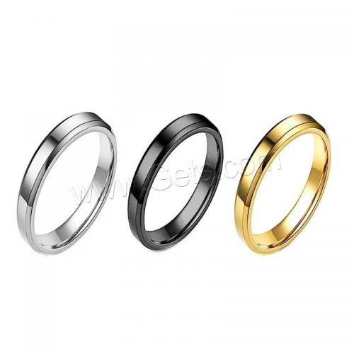 Edelstahl Fingerring, 304 Edelstahl, Modeschmuck & unisex & verschiedene Größen vorhanden, Width 4mm,Thickness 2mm, 3PCs/setzen, verkauft von setzen