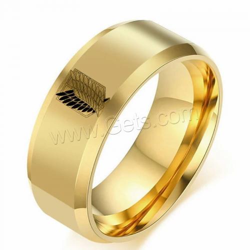 Edelstahl Fingerring, 304 Edelstahl, Modeschmuck & unisex & verschiedene Größen vorhanden, keine, Width 8mm,Thickness 2mm, verkauft von PC