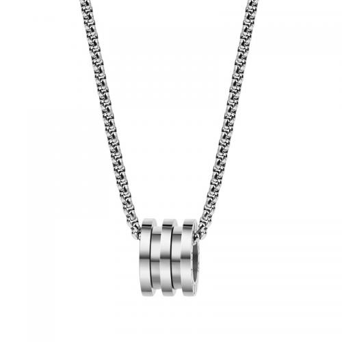 Titanium Steel Necklace, with 2inch extender chain, Geometrical Pattern, Vacuum Ion Plating, fashion jewelry & for woman Approx 15.7 Inch [