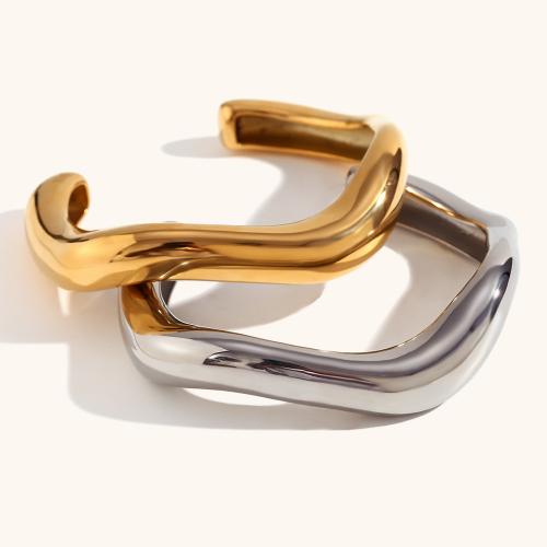 Stainless Steel Cuff Bangles, 316L Stainless Steel, Vacuum Ion Plating, fashion jewelry & for woman 12mm, Inner Approx 64.4mm 