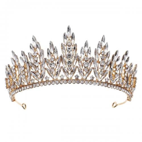 Bridal Tiaras, Zinc Alloy, plated & for woman & with rhinestone 