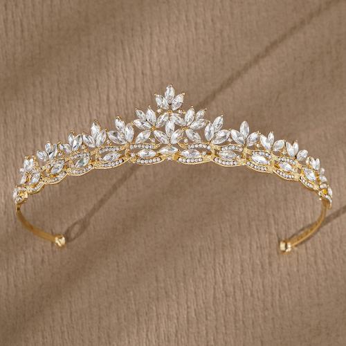 Bridal Tiaras, Zinc Alloy, plated, for woman & with rhinestone 