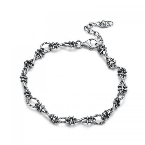 Sterling Silber Armbänder, 925 Sterling Silber, mit Verlängerungskettchen von 3CM, plattiert, unisex, Silberfarbe, Länge:ca. 18 cm, verkauft von PC