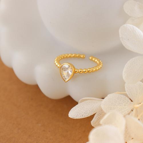 Rhinestone Brass Finger Ring, with Rhinestone, Adjustable & fashion jewelry & for woman Diameter 17mm, US Ring 