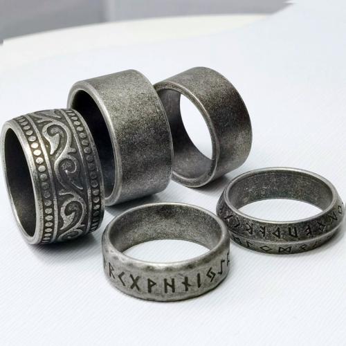 Edelstahl Fingerring, 304 Edelstahl, Modeschmuck & verschiedene Größen vorhanden & verschiedene Stile für Wahl & für den Menschen, keine, Thickness 2.2mm, verkauft von PC