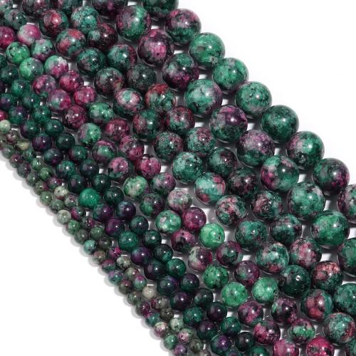 Ruby in Zoisite Beads, Round, DIY mixed colors Approx 38 cm 