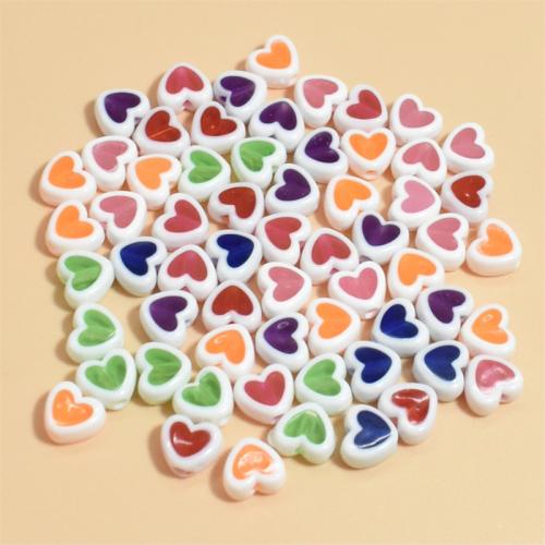 Resin Jewelry Beads, Heart, DIY 8mm 