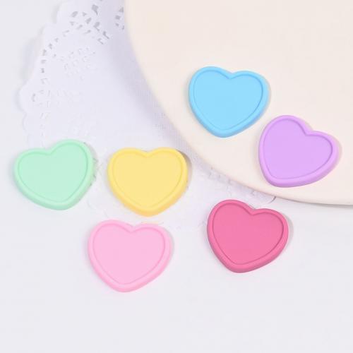 Kit para DIY Móvil , resina, Corazón, barniz de secado al horno, Bricolaje, más colores para la opción, 28x26mm, aproximado 100PCs/Bolsa, Vendido por Bolsa