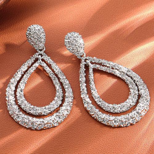 Zinc Alloy Stud Earring, plated, fashion jewelry & for woman & hollow [