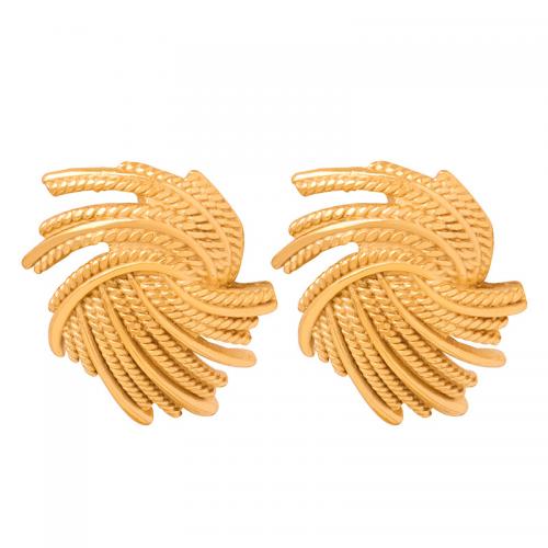 Boucles d'oreilles en acier titane, Plaqué or 18K, bijoux de mode & pour femme Vendu par paire