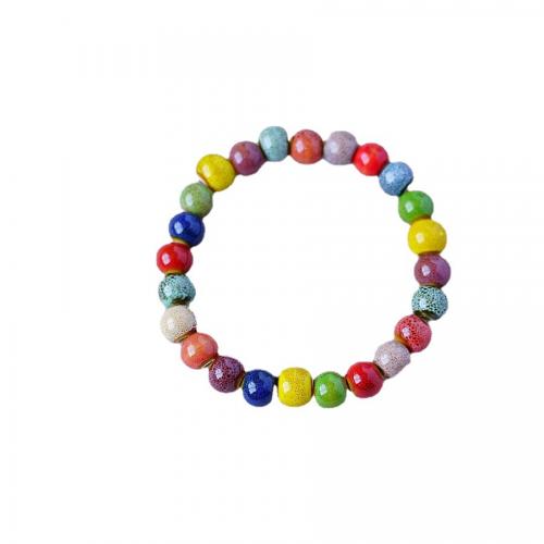 Porcelain Bracelets, with Elastic Thread, Unisex multi-colored Approx 14-20cm cm 