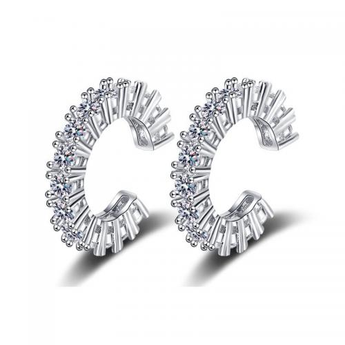 Cubic Zirconia Micro Pave Brass Earring, fashion jewelry & micro pave cubic zirconia & for woman 