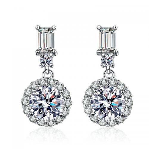 Cubic Zirconia Micro Pave Brass Earring, fashion jewelry & micro pave cubic zirconia & for woman 