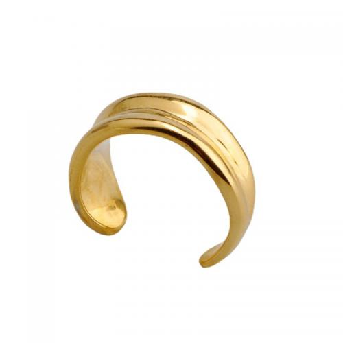 Titane Acier Bague, Acier titane, Placage, normes différentes pour le choix & pour femme, doré, Vendu par PC[