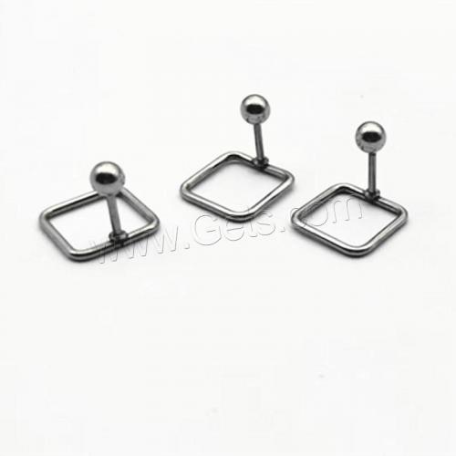 Boucles d'oreilles en acier titane, Placage, unisexe, argent Vendu par PC