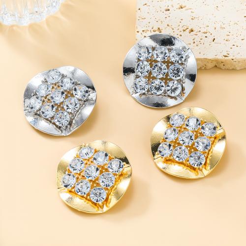 Zinc alliage strass Stud Earring, alliage de zinc, Placage, bijoux de mode & pour femme, plus de couleurs à choisir Vendu par paire