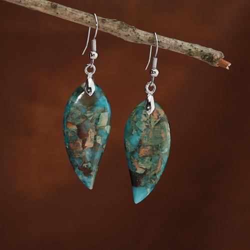 Gemstone Drop Earring, Impression Jasper, fashion jewelry & for woman [