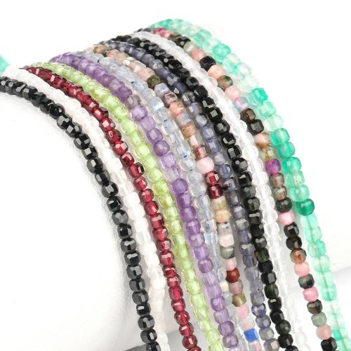 Single Gemstone Beads, Square, DIY 3mm, Approx 