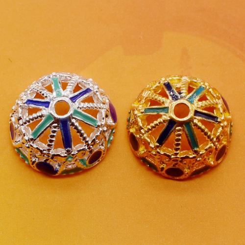 Zinc Alloy Bead Caps, Dome, plated, DIY & enamel 15.5mm [