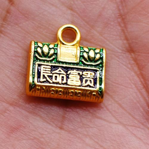 Zinc Alloy Enamel Pendants, plated, DIY [