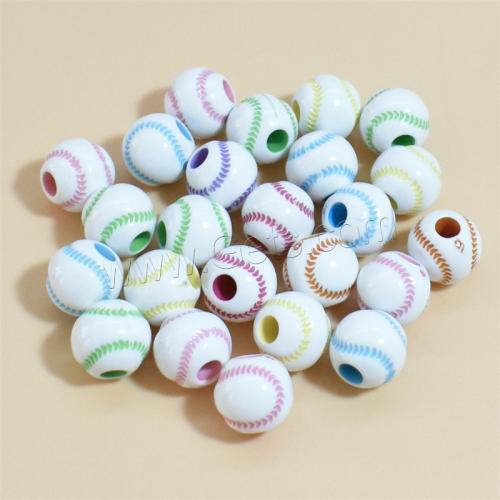 Acrylic Jewelry Beads, Round, stoving varnish, DIY 12mm, Approx [