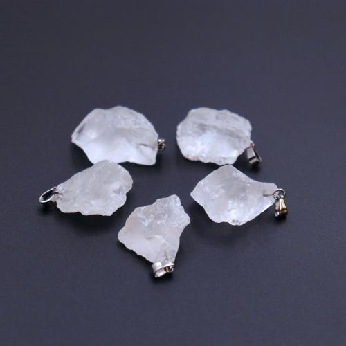 Natural Quartz Pendants, Clear Quartz, fashion jewelry & DIY, clear, Length about 15-25mm 