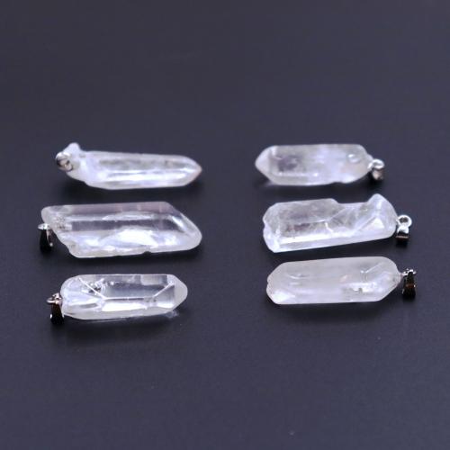 Natural Quartz Pendants, Clear Quartz, fashion jewelry & DIY, clear, Length about Hight about 