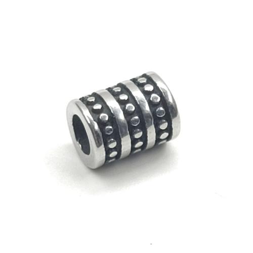 Titanium Steel Spacer Bead, Column, Antique finish, DIY Approx 4.2mm [