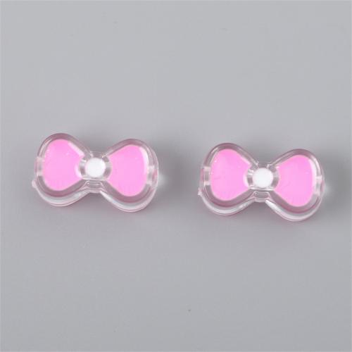 Enamel Acrylic Beads, Bowknot, DIY Approx 4mm 