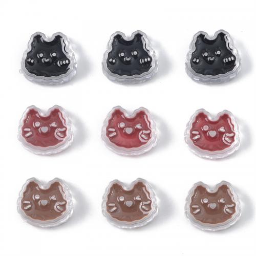 Enamel Acrylic Beads, Cat, DIY Approx 3.5mm 