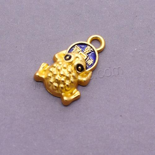 Zinc Alloy Enamel Pendants, Toad, plated, DIY [