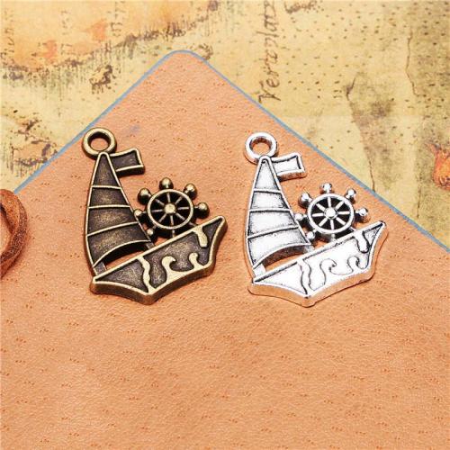 Zinc Alloy Jewelry Pendants, Ship, plated, vintage & DIY Approx [