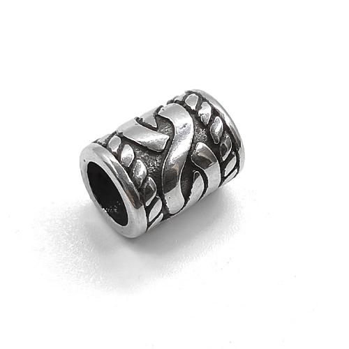 Titanium Steel Spacer Bead, Column, Antique finish, DIY & large hole [