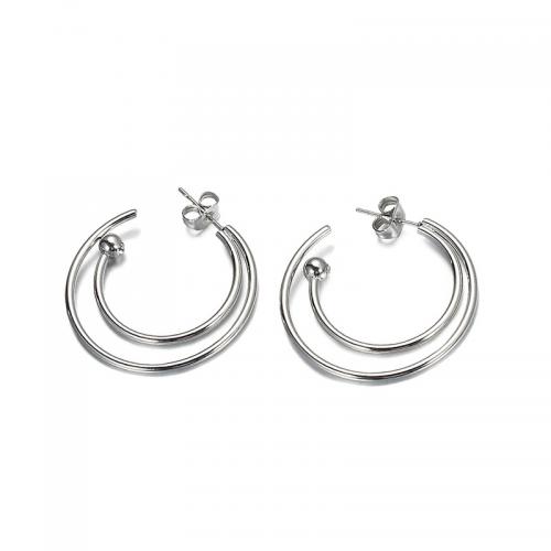 Boucles d'oreilles en acier titane, bijoux de mode & styles différents pour le choix & pour femme & avec strass, plus de couleurs à choisir, protéger l'environnement, sans nickel, plomb et cadmium, Vendu par paire