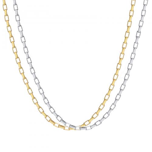 Stainless Steel Chain Necklace, 304 Stainless Steel, with 5cm extender chain, plated, fashion jewelry & for woman Approx 40 cm 