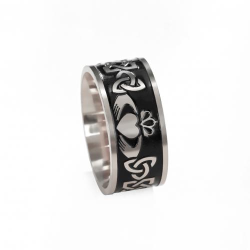 Titan Stahl Fingerring, Titanstahl, Vakuum-Ionen-Beschichtung, Modeschmuck & unisex & verschiedene Größen vorhanden, keine, verkauft von PC