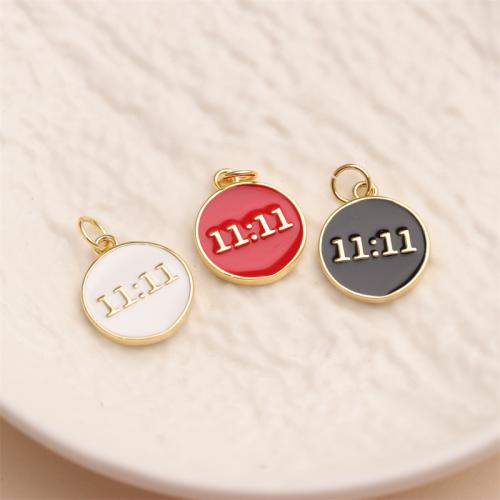 Enamel Brass Pendants, 18K gold plated, DIY mixed colors 