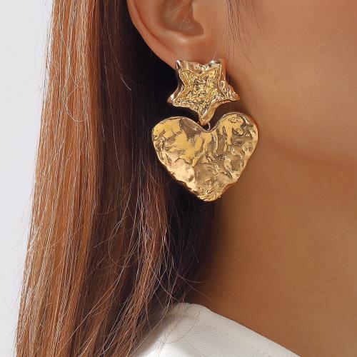 Zinc Alloy Drop Earring, Heart, plated, fashion jewelry & for woman 