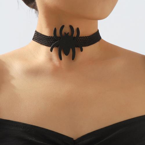 Ожерелье Мода Choker, Железо, с ткань & пластик, Другое покрытие, ювелирные изделия моды & разные стили для выбора & Женский & со стразами, Много цветов для выбора, продается PC