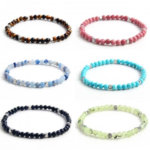 Pulsera de Piedras Preciosas, acero inoxidable 304, con Piedras preciosas, chapado, diferentes materiales para la opción & unisexo, más colores para la opción, longitud:aproximado 16 cm, Vendido por UD