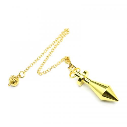 Brass Pendulum, Conical, plated, Unisex, pendant chain length 18cm 