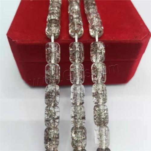 Fashion Crystal Beads, barrel, polished, DIY & crackle Approx 