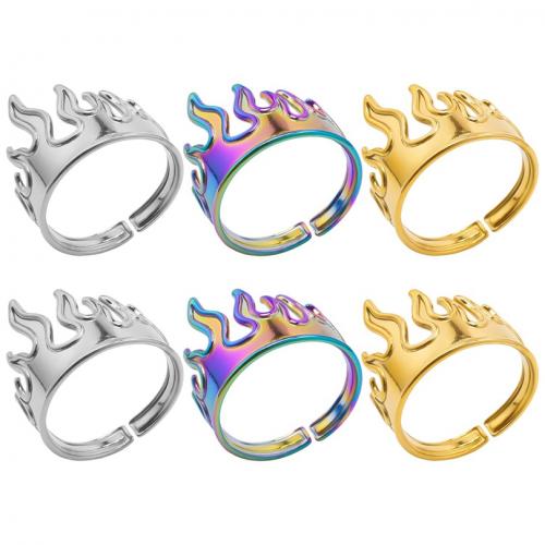 Edelstahl Fingerring, 304 Edelstahl, Feuer, Vakuum-Ionen-Beschichtung, Modeschmuck & unisex, keine, 16mm, Größe:8, verkauft von PC