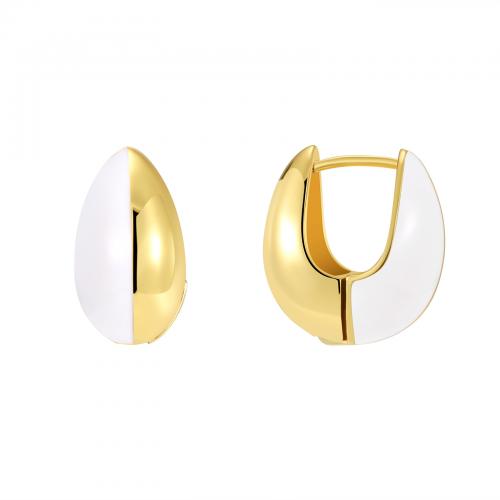 Brass Drop Earring, plated, fashion jewelry & for woman [