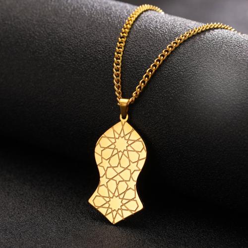 Collier de bijoux de titane, Acier titane, avec 5CM chaînes de rallonge, calebasse, Placage, bijoux de mode & pour femme, plus de couleurs à choisir cm, Vendu par PC[