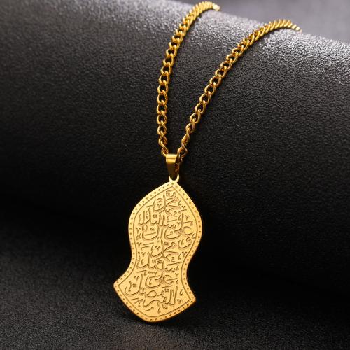 Collier de bijoux de titane, Acier titane, avec 5CM chaînes de rallonge, calebasse, Placage, bijoux de mode & pour femme, plus de couleurs à choisir cm, Vendu par PC[