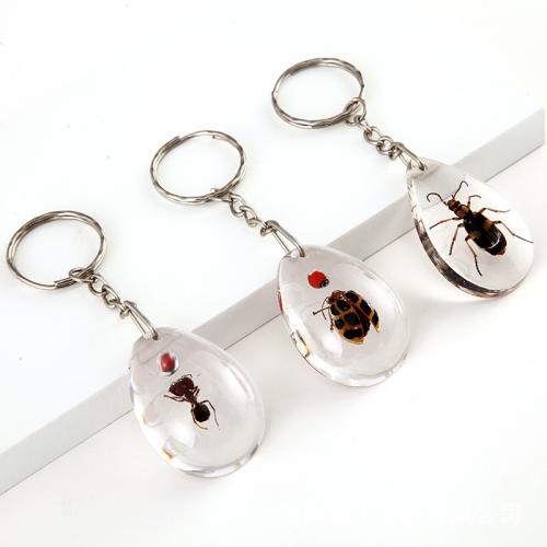 Resin Key Chain, random style & transparent 