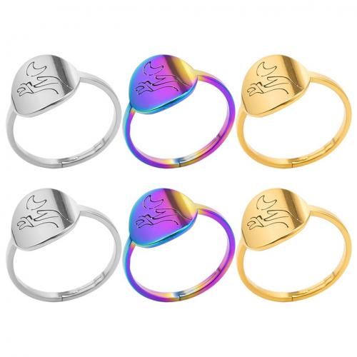 Edelstahl Fingerring, 304 Edelstahl, flache Runde, Vakuum-Ionen-Beschichtung, Modeschmuck & unisex, keine, 13mm, Größe:8, verkauft von PC